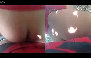 Sobrinha de shortinho apertado e tio sacana fodem no mato
