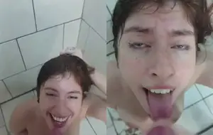 Mulheres peituda peladas levando gozada na boca com tesão