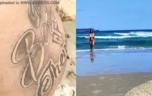 Putaria brasileira no areal safadinha mamando negão em público