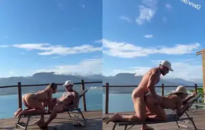 Fodendo sem pudor na varanda de hotel de luxo com Larissa Sumpani